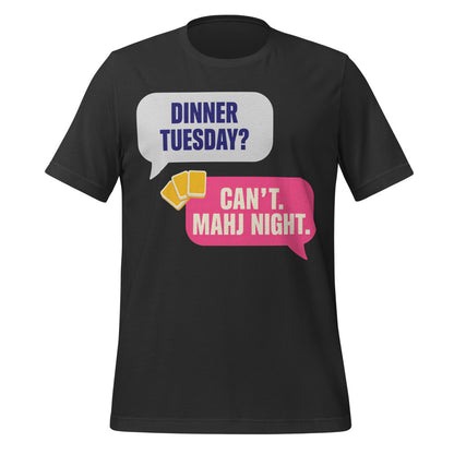 Mahj Night funny mahjong tee — Dark Grey, front