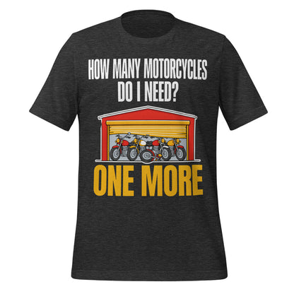 One More funny motorcycle tee — Dark Grey Heather, front