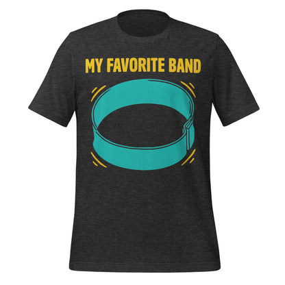 My Favorite Band funny physical therapy tee — Dark Grey Heather, front