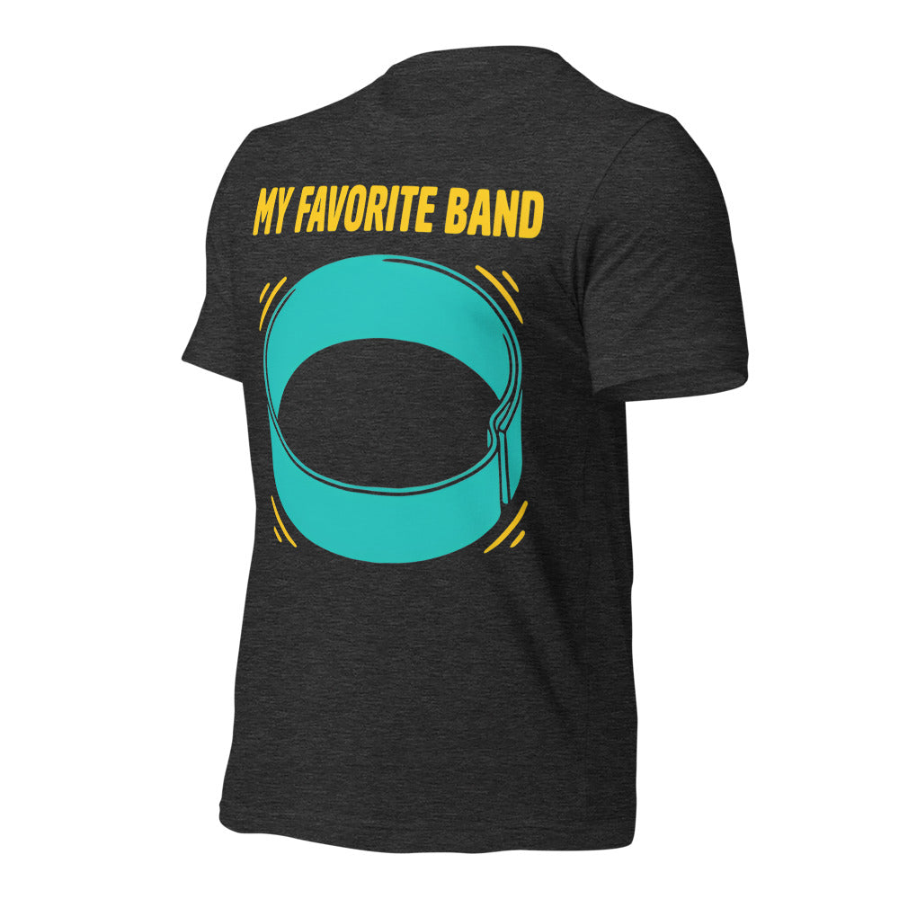 My Favorite Band funny physical therapy tee — Dark Grey Heather, front-right