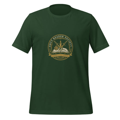 Smut Reader Society book lover dark academia tee — Forest, front