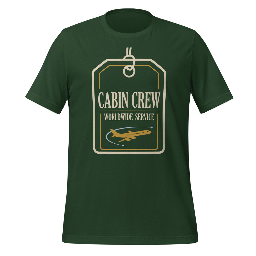 Worldwide Service cabin crew tee — Forest, front