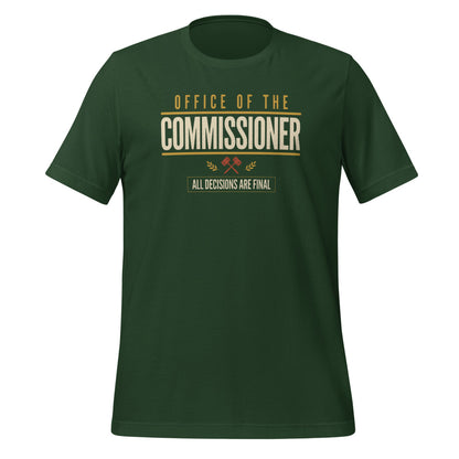 Office of the Commissioner fantasy football draft tee — Forest, front