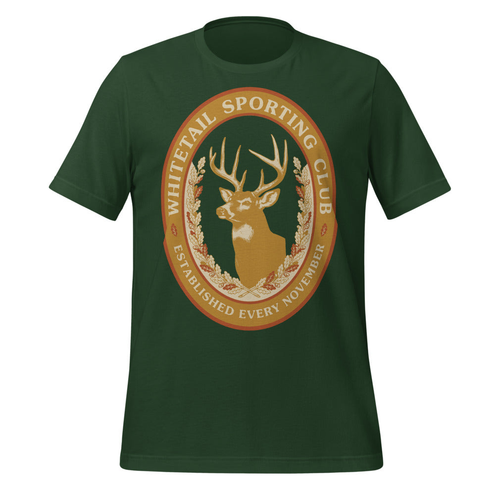 Whitetail Sporting Club vintage deer hunting tee — Forest, front