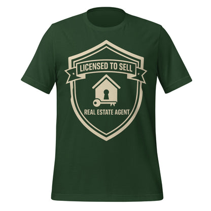 Licensed to Sell real estate agent tee — Forest, front