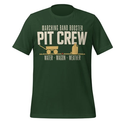 Pit Crew marching band booster t-shirt — Forest, front