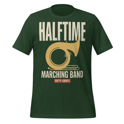 Official Halftime vintage marching band t-shirt — Forest, front
