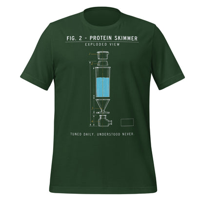 Protein Skimmer Exploded View reef tank saltwater aquarium t-shirt — Forest, front
