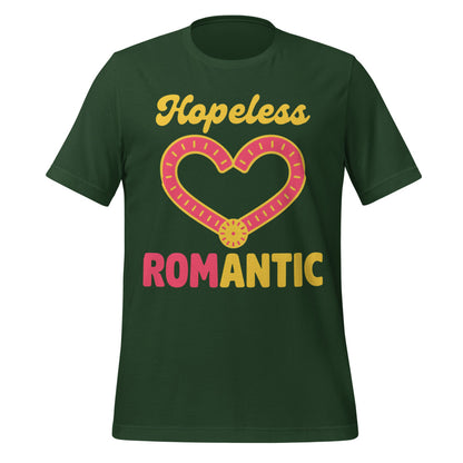 Hopeless ROMantic funny physical therapy tee — Forest, front