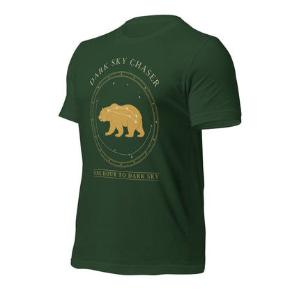 Dark Sky Chaser Ursa Major constellation astronomy tee — Forest, front-right