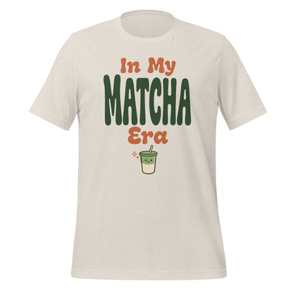 In My Matcha Era retro matcha tee — Heather Dust, front
