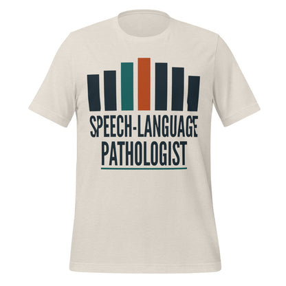 Mid-Century Clinic speech therapy tee — Heather Dust, front