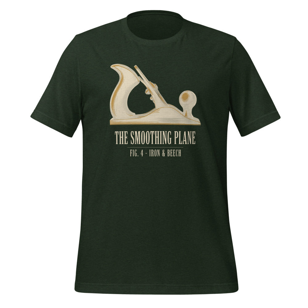 Fig. 4 The Smoothing Plane woodworking tee — Heather Emerald, front