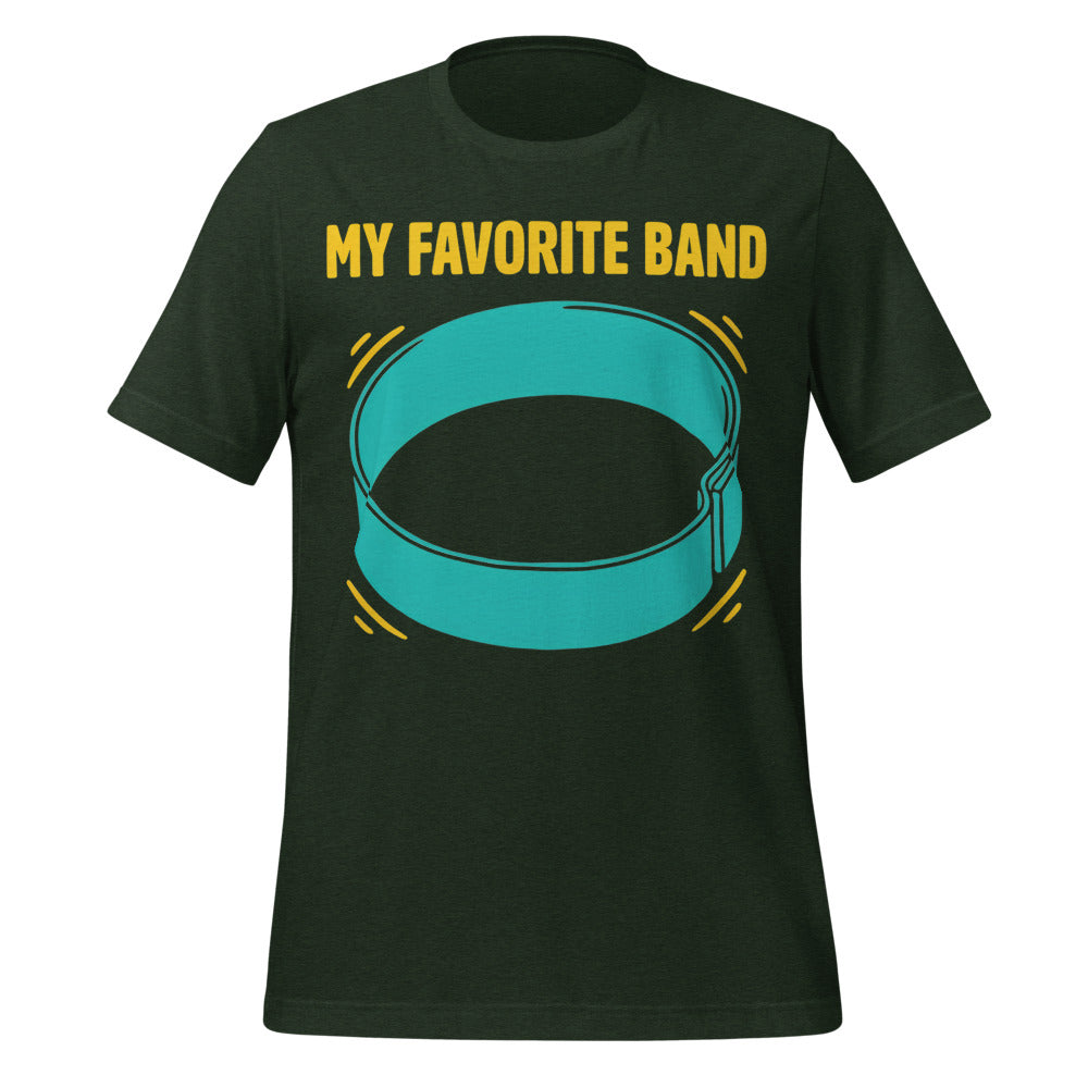 My Favorite Band funny physical therapy tee — Heather Emerald, front