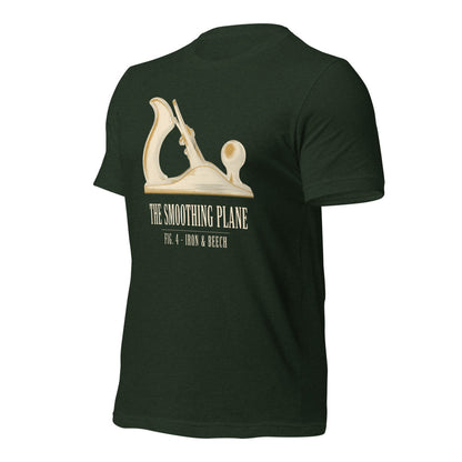 Fig. 4 The Smoothing Plane woodworking tee — Heather Emerald, front-right