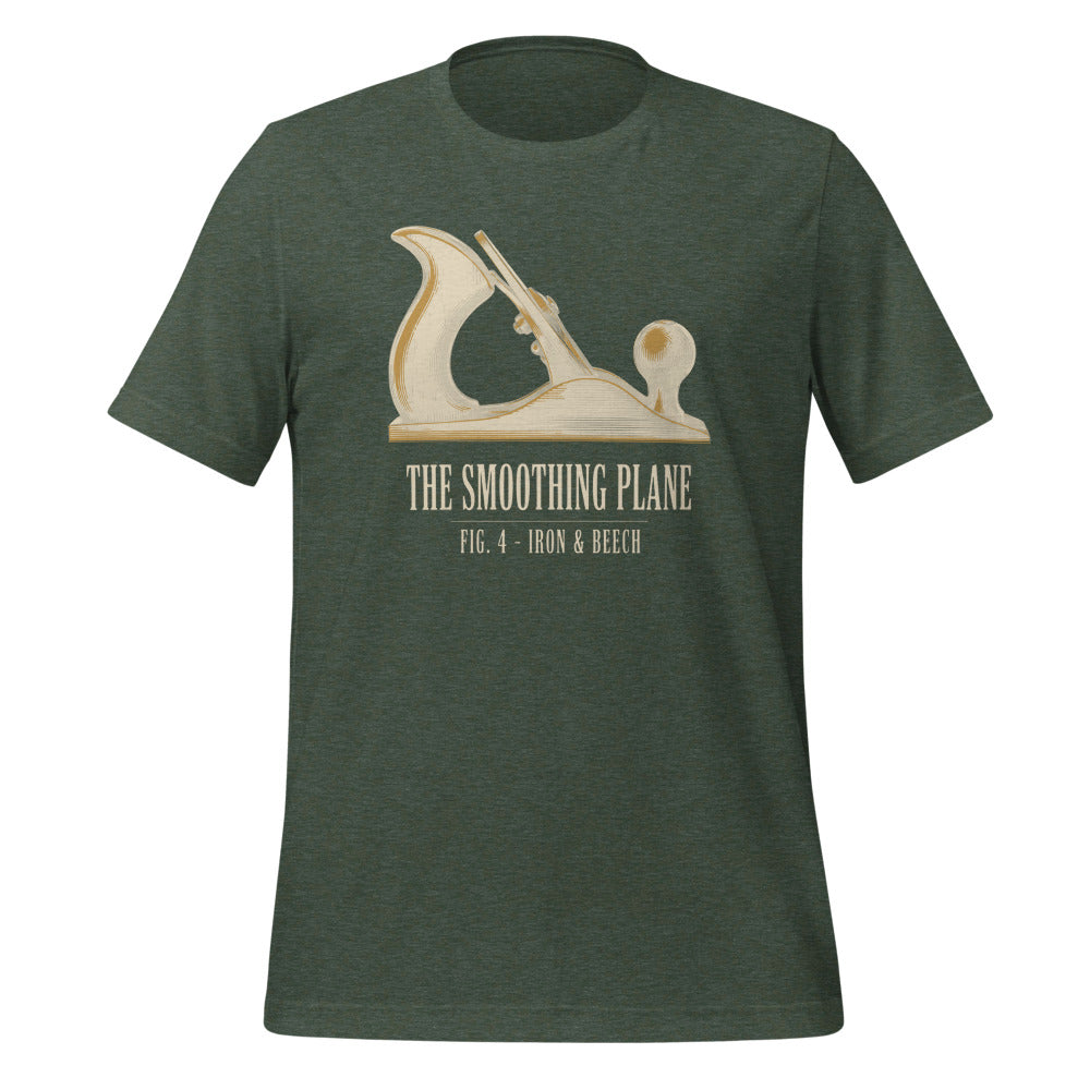 Fig. 4 The Smoothing Plane woodworking tee — Heather Forest, front