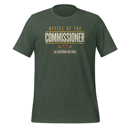 Office of the Commissioner fantasy football draft tee — Heather Forest, front