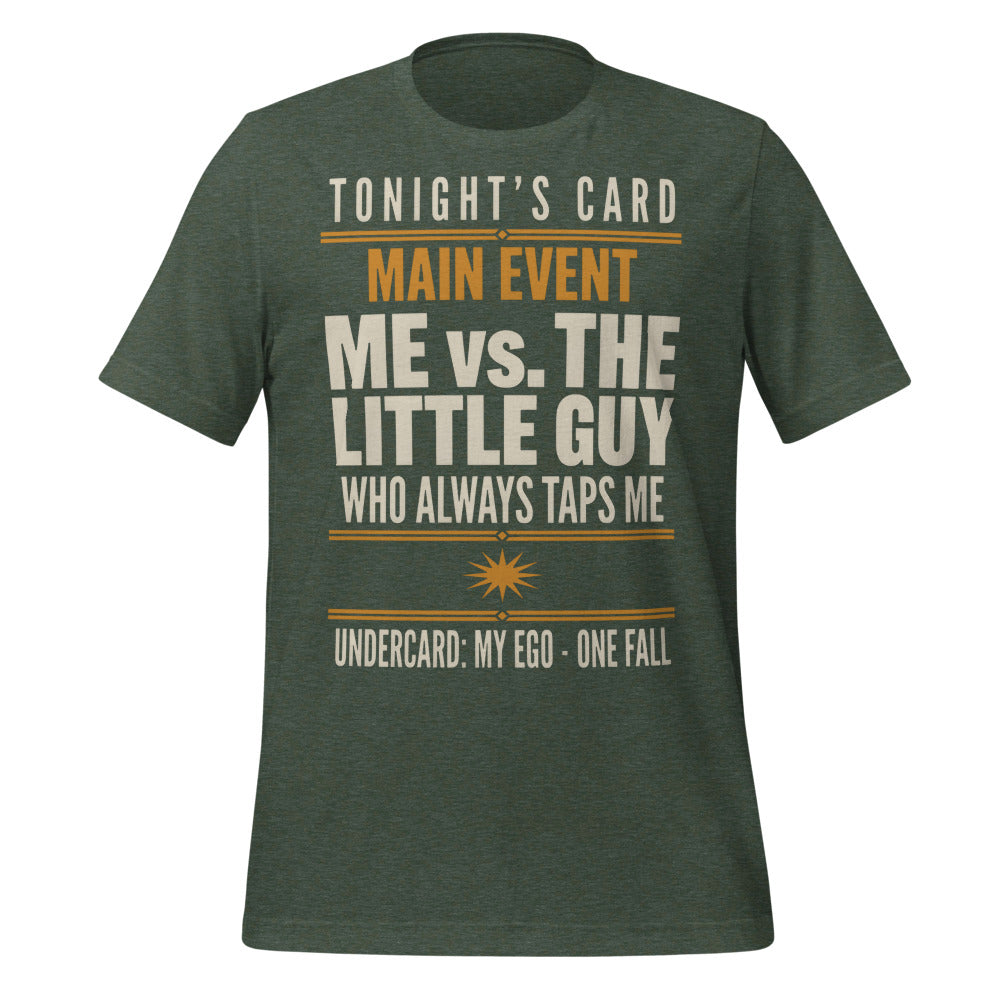 Tonight's Card funny Brazilian jiu jitsu t-shirt — Heather Forest, front