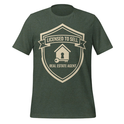 Licensed to Sell real estate agent tee — Heather Forest, front