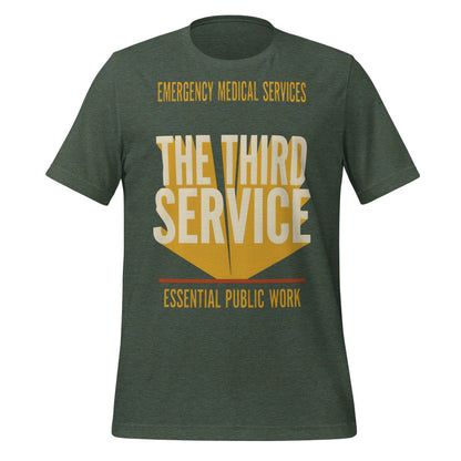 The Third Service EMS t-shirt — Heather Forest, front