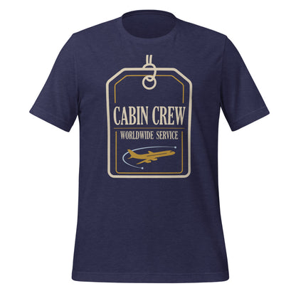 Worldwide Service cabin crew tee — Heather Midnight Navy, front