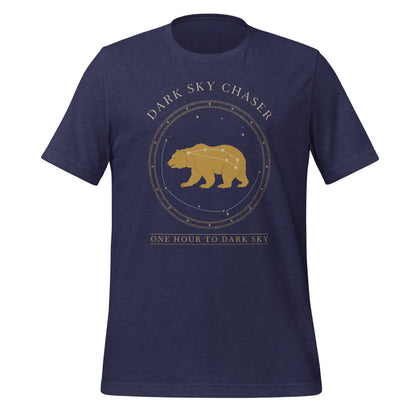 Dark Sky Chaser Ursa Major constellation astronomy tee — Heather Midnight Navy, front