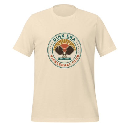 Dink Era Pickleball Club retro tee — Heather Natural, front