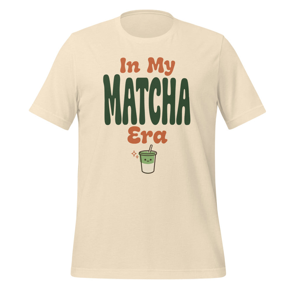 In My Matcha Era retro matcha tee — Heather Natural, front