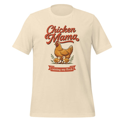 Chicken Mama raising my flock chicken keeper tee — Heather Natural, front