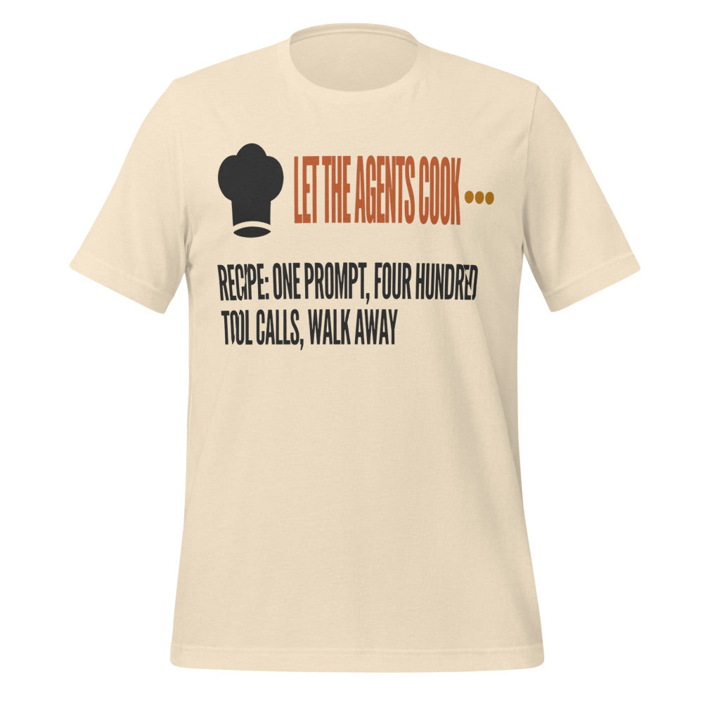 Let The Agents Cook tee — Heather Natural, front
