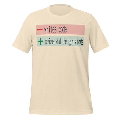 The Diff agentic AI engineer tee — Heather Natural, front