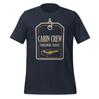 Worldwide Service cabin crew tee — Heather Navy, front