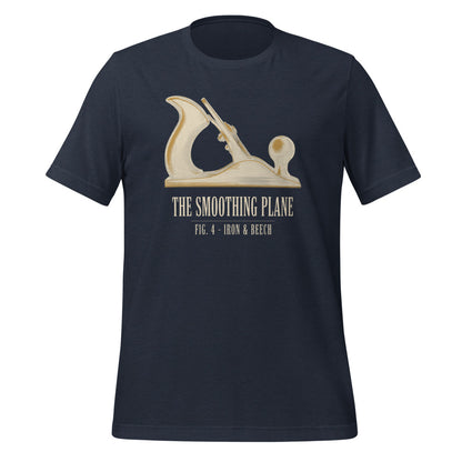 Fig. 4 The Smoothing Plane woodworking tee — Heather Navy, front