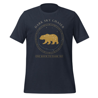 Dark Sky Chaser Ursa Major constellation astronomy tee — Heather Navy, front
