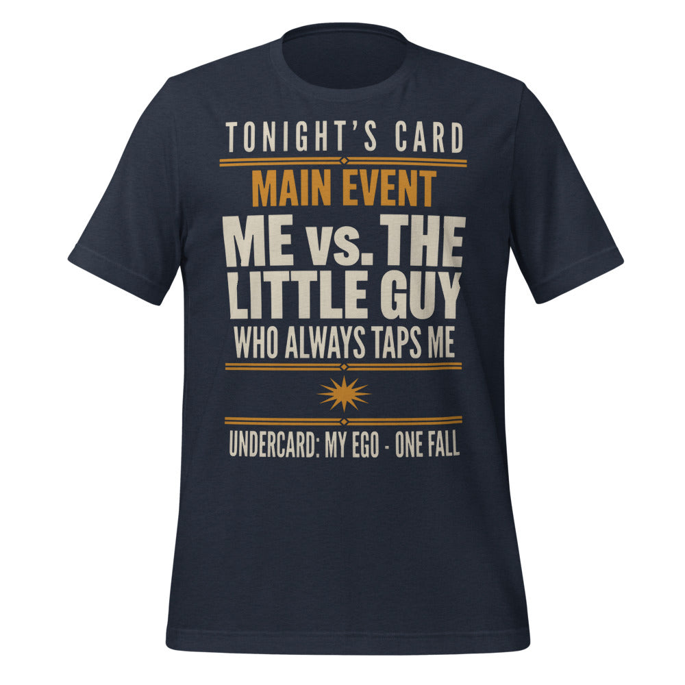 Tonight's Card funny Brazilian jiu jitsu t-shirt — Heather Navy, front
