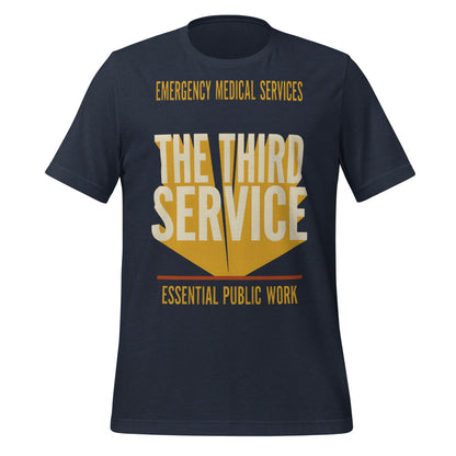 The Third Service EMS t-shirt — Heather Navy, front