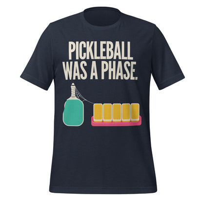 Pickleball Was A Phase funny mahjong tee — Heather Navy, front