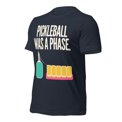 Pickleball Was A Phase funny mahjong tee — Heather Navy, front-right