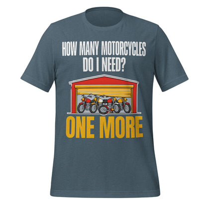 One More funny motorcycle tee — Heather Slate, front