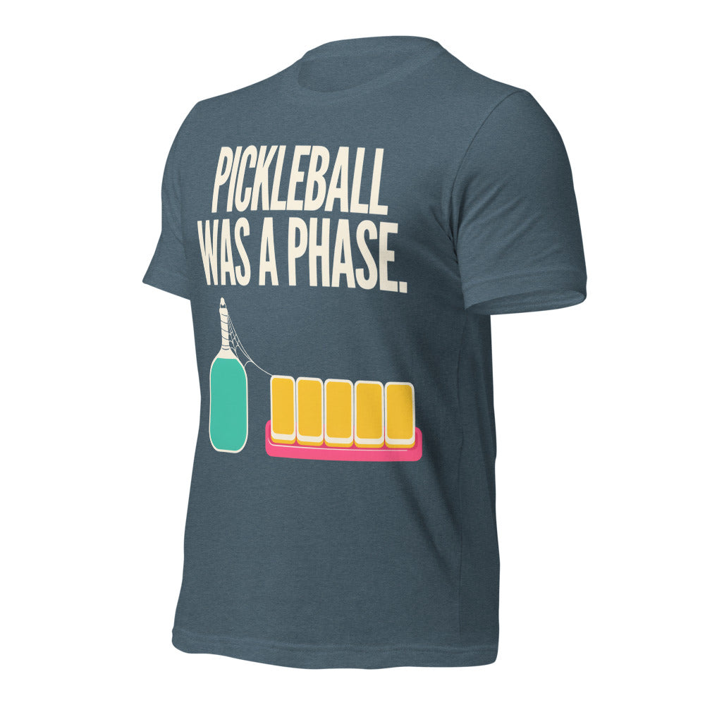 Pickleball Was A Phase funny mahjong tee — Heather Slate, front-right