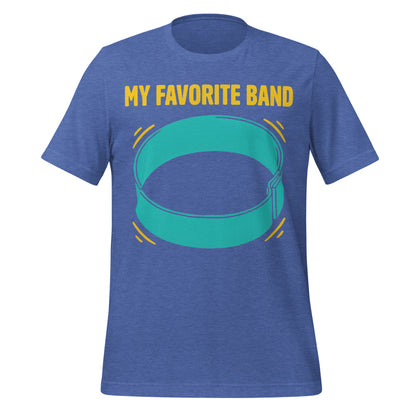 My Favorite Band funny physical therapy tee — Heather True Royal, front