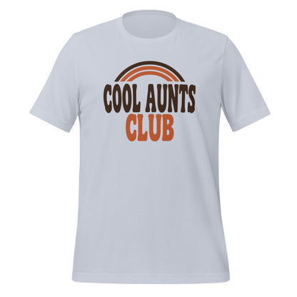 Cool Aunts Club retro groovy aunt tee — Light Blue, front