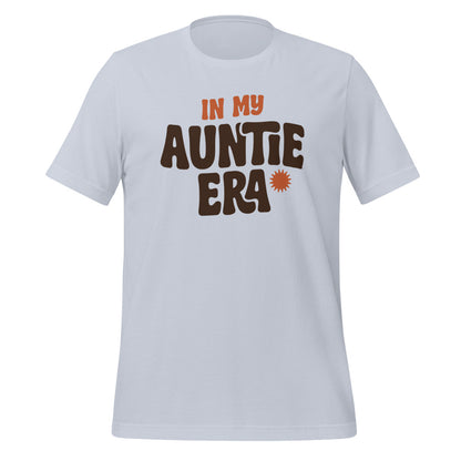In My Auntie Era retro groovy aunt tee — Light Blue, front