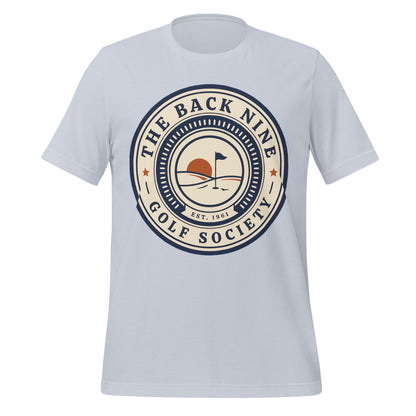 The Back Nine vintage golf roundel tee — Light Blue, front