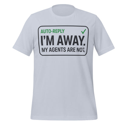 Auto-Reply agentic AI engineer tee — Light Blue, front