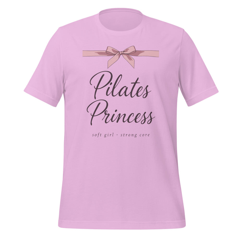 Pilates Princess coquette bow tee — Lilac, front