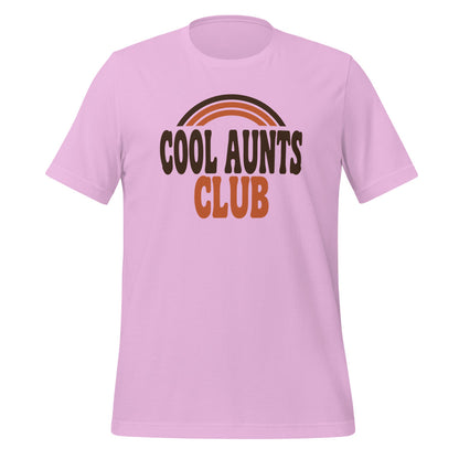 Cool Aunts Club retro groovy aunt tee — Lilac, front