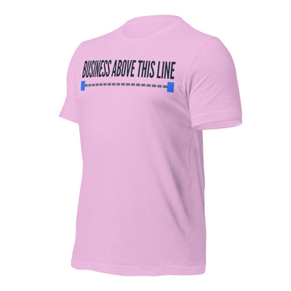 Business Above This Line unisex t-shirt — Lilac, front-right