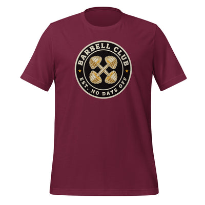 Barbell Club Shirt, Gym Rat Tee, No Days Off Lifting Gift — Vintage Athletic Crest
