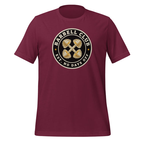 Barbell Club Shirt, Gym Rat Tee, No Days Off Lifting Gift — Vintage Athletic Crest